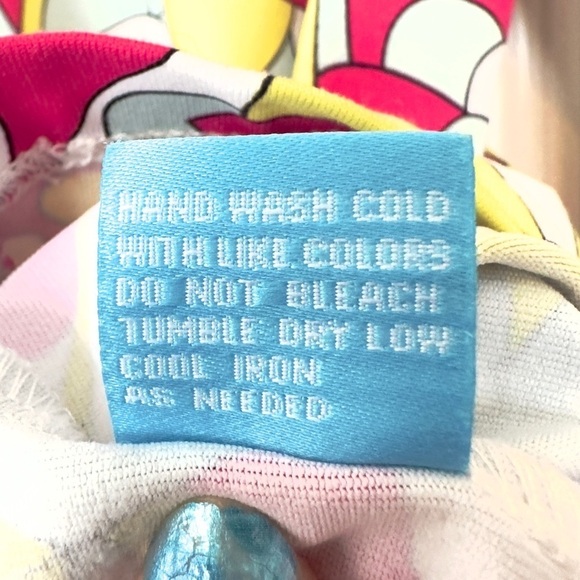 J McLaughlin Womens Catalina Cloth Top Size M Mod Floral Colorful Stretch Retro - Picture 6 of 9